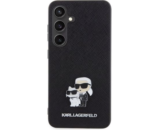 Karl Lagerfeld PU Saffiano Metal Karl and Choupette Защитный чехол для Samsung Galaxy S24 / чёрный Чехлы - альтернативные