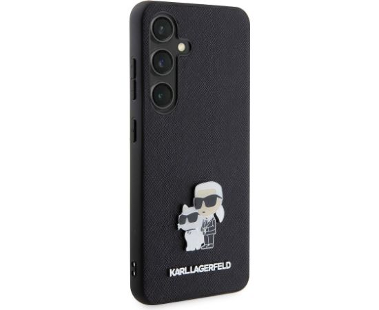 Karl Lagerfeld PU Saffiano Metal Karl and Choupette Защитный чехол для Samsung Galaxy S24 / чёрный Чехлы - альтернативные