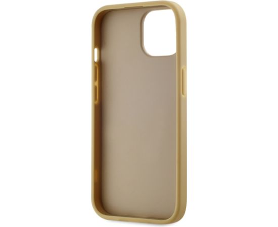 Karl Lagerfeld Wrinkled PU Signature Logo Case Aizsargapvalks priekš iPhone 15 / zelts Neoriģinālie Maciņi