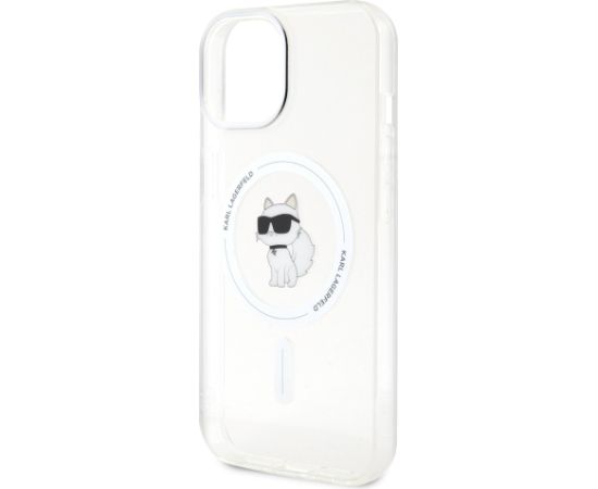 Karl Lagerfeld IML Choupette MagSafe Case Aizsargapvalks priekš iPhone 15 / caurspīdīgs Neoriģinālie Maciņi