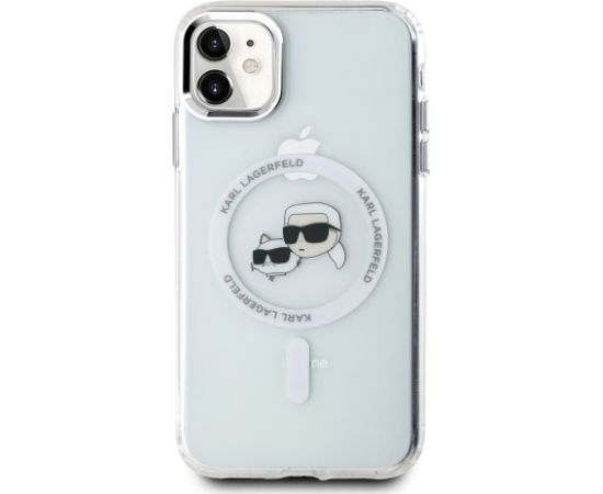Karl Lagerfeld IML K&CH Heads Metal Frame MagSafe Case Защитный чехол для iPhone 11 / прозрачный Чехлы - альтернативные