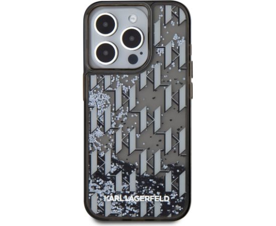 Karl Lagerfeld Liquid Glitter Monogram Gradient Case Защитный чехол для iPhone 15 Pro Max / чёрный Чехлы - альтернативные