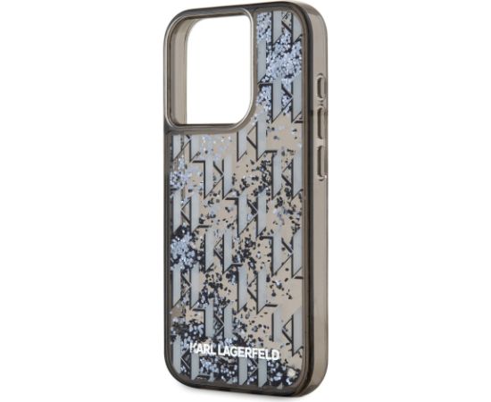 Karl Lagerfeld Liquid Glitter Monogram Gradient Case Защитный чехол для iPhone 15 Pro Max / чёрный Чехлы - альтернативные