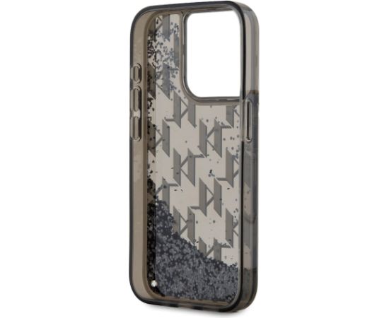 Karl Lagerfeld Liquid Glitter Monogram Gradient Case Защитный чехол для iPhone 15 Pro Max / чёрный Чехлы - альтернативные