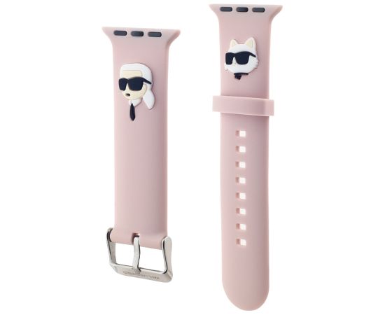 Karl Lagerfeld Karl and Choupette Head NFT Ремешек для часов для Apple Watch 38/40/41 / розовый Smart pūlksteņu aksesuāri