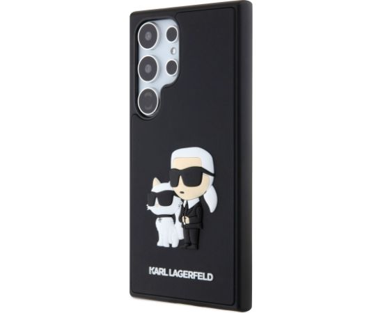 Karl Lagerfeld 3D Rubber Karl and Choupette Защитный чехол для Samsung Galaxy S24 Ultra / чёрный Чехлы - альтернативные