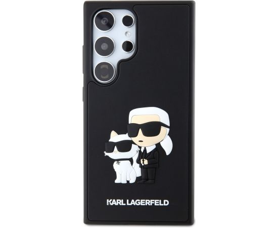 Karl Lagerfeld 3D Rubber Karl and Choupette Защитный чехол для Samsung Galaxy S24 Ultra / чёрный Чехлы - альтернативные