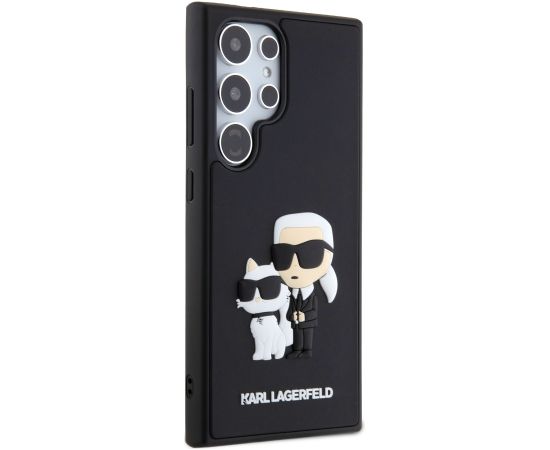 Karl Lagerfeld 3D Rubber Karl and Choupette Защитный чехол для Samsung Galaxy S24 Ultra / чёрный Чехлы - альтернативные