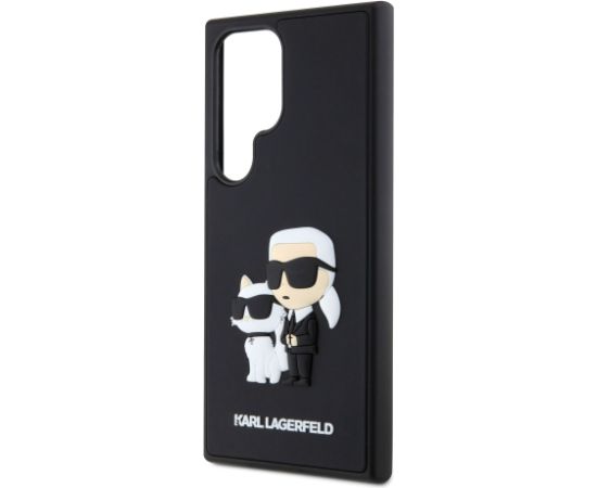 Karl Lagerfeld 3D Rubber Karl and Choupette Защитный чехол для Samsung Galaxy S24 Ultra / чёрный Чехлы - альтернативные