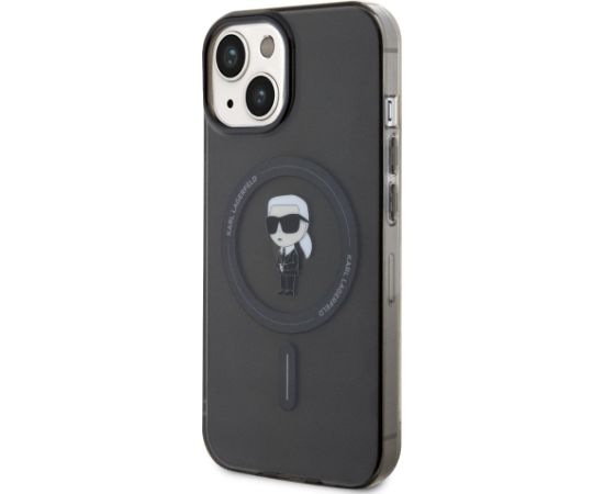 Karl Lagerfeld IML Ikonik MagSafe Case Aizsargapvalks priekš iPhone 15 / melns Neoriģinālie Maciņi