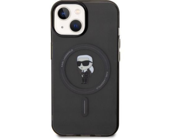 Karl Lagerfeld IML Ikonik MagSafe Case Aizsargapvalks priekš iPhone 15 / melns Neoriģinālie Maciņi