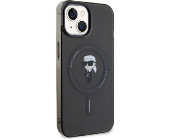 Karl Lagerfeld IML Ikonik MagSafe Case Aizsargapvalks priekš iPhone 15 / melns Neoriģinālie Maciņi