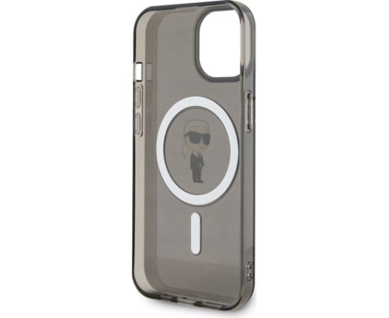 Karl Lagerfeld IML Ikonik MagSafe Case Aizsargapvalks priekš iPhone 15 / melns Neoriģinālie Maciņi