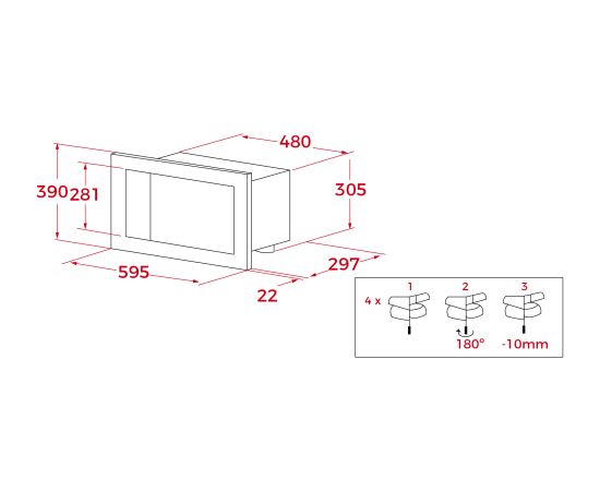 Built in microwave oven Teka black Mikroviļņu krāsnis, iebūvējamās