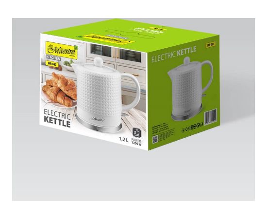 Czajnik elektryczny ceramiczny 1,2L MR-067 MAESTRO Tējkannas (elektriskās)