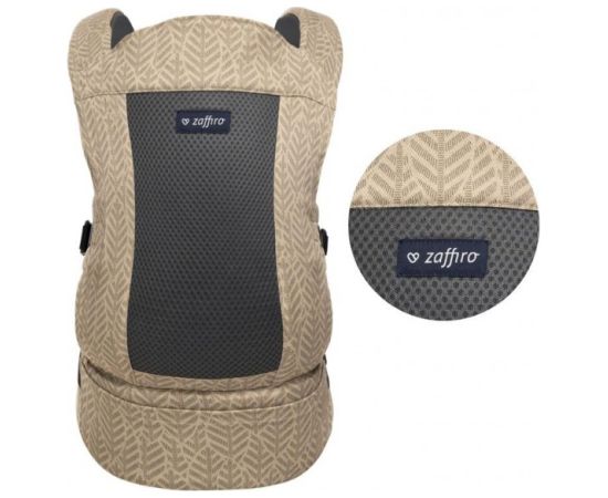 Ķengursoma CITY AIR Beige Leaves N27-019 Womar [A] Bērnu pārnēsāšanai