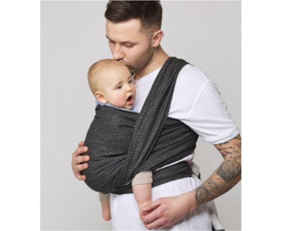 Lakats-slings BE CLOSE Zaffiro beige leaves CH-032 WOMAR [A] Bērnu pārnēsāšanai