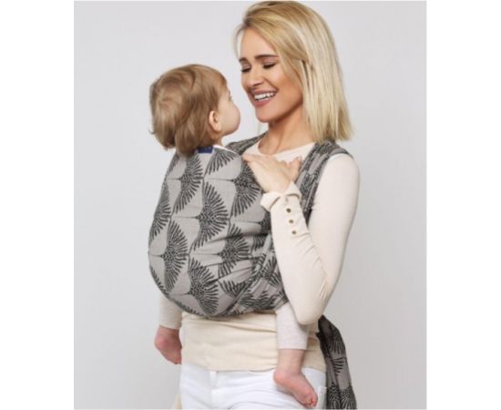 Lakats-slings BE CLOSE Zaffiro beige leaves CH-032 WOMAR [A] Bērnu pārnēsāšanai