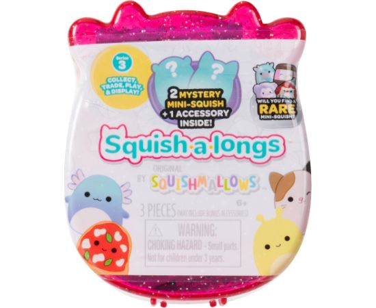 SQUISHMALLOWS SQUISH-A-LONGS figūriņas, 2-paka necaurspīdīgā iepakojumā, 2,5 cm Jaunumi, Bērnu preces