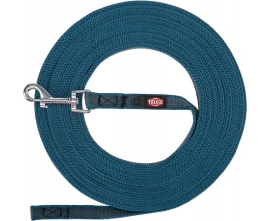 Trixie Smycz treningowa, dla psa, taśma gumowa, petrolowy, S–M: 15 m/15 mm Citas preces
