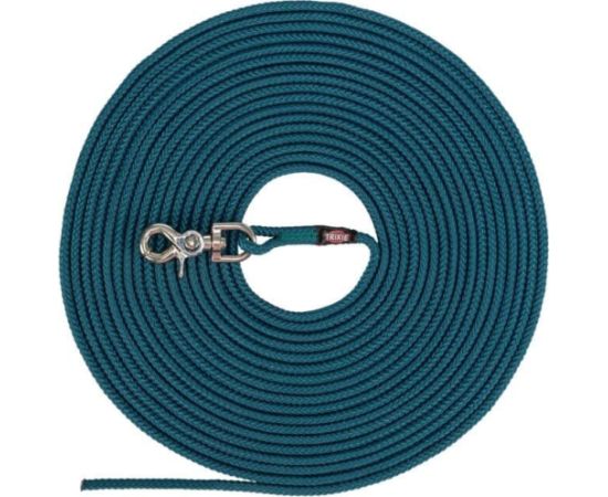 Trixie Smycz treningowa, dla psa, linka, okrągła, petrol, S–M: 10 m/o 6 mm Citas preces