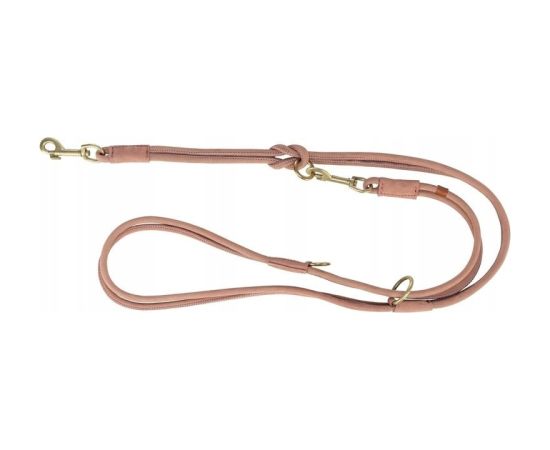 Trixie Pure, smycz regulowana, dla psa, skórzana, różowa, S: 2 m/10 mm, okrągła Citas preces