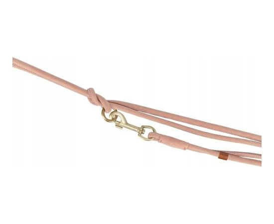 Trixie Pure, smycz regulowana, dla psa, skórzana, różowa, S: 2 m/10 mm, okrągła Citas preces