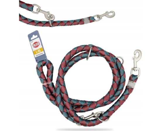 Trixie Cavo, smycz regulowana, dla psa, bordowy/petrol, L–XL: 2.00 m/o 18 mm Citas preces