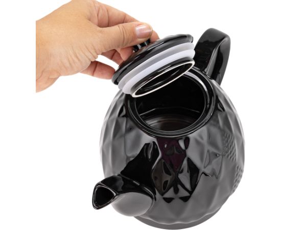 Keramikas elektriskā tējkanna 1,5 L (melna), 1200 W, 1728, Kamille Tējkannas (elektriskās)