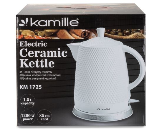 Keramikas elektriskā tējkanna 1,5 L, 1200 W, 1725, Kamille Tējkannas (elektriskās)