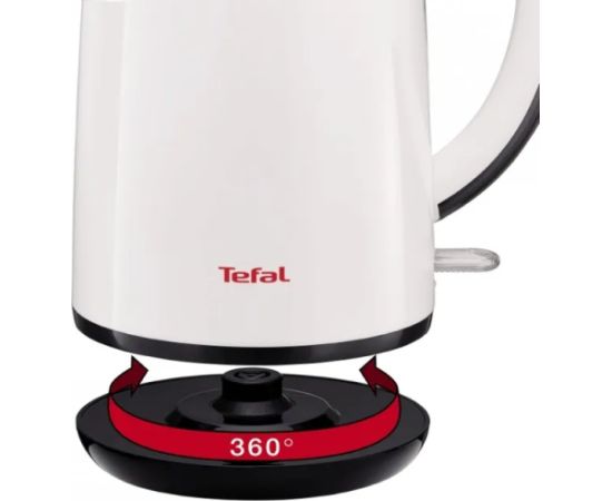 TEFAL KO260130 Standard kettle 2400 W 1.7 L Stainless steel 360° rotational base White Tējkannas (elektriskās)
