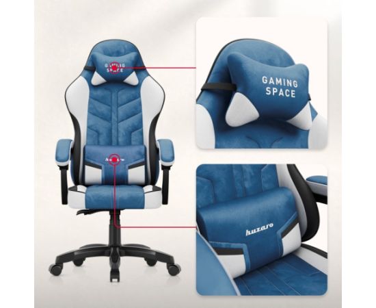Huzaro Force 2.7 Black Carbon Gaming chair Blue Gaming krēsli