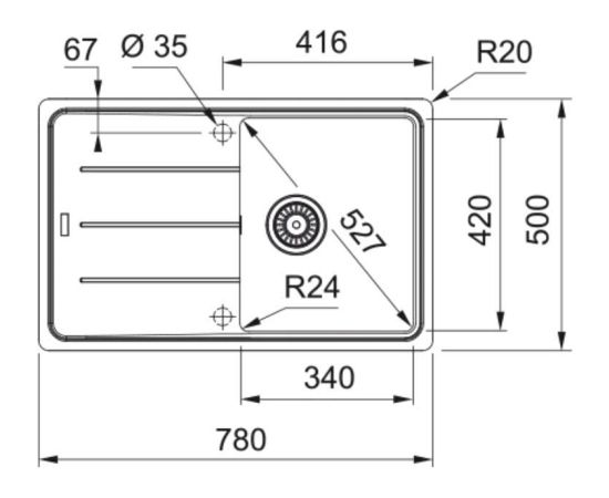 Franke Maris BFG 611-78 Iebūvējama Fragranīta Kašmira Virtuves Izlietne Кухонные раковины