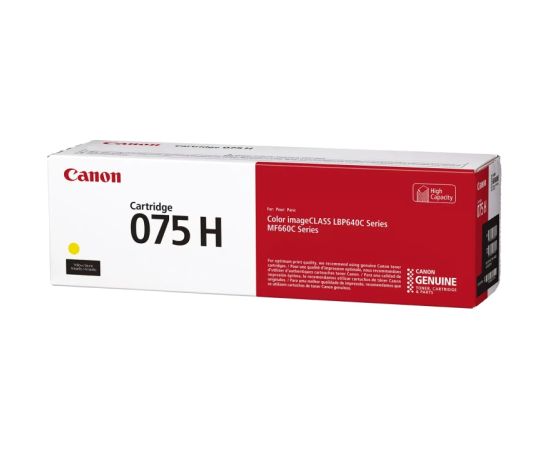 Canon CRG 075H Y (6366C002) Toner Cartridge, Yellow Lāzerprinteru izejmateriāli