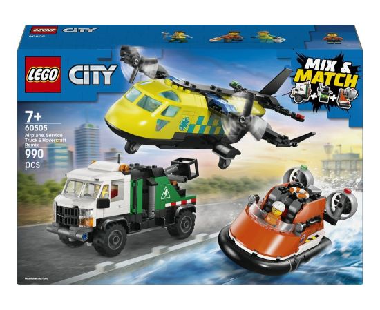 LEGO City Zestaw z samolotem, ciężarówką serwisową i poduszkowcem (60505) Jaunumi, Bērnu preces