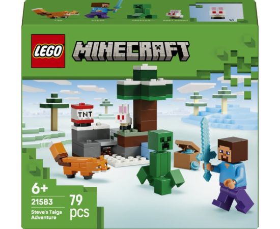 LEGO Minecraft Przygoda stevea w tajdze (21583) Jaunumi, Bērnu preces