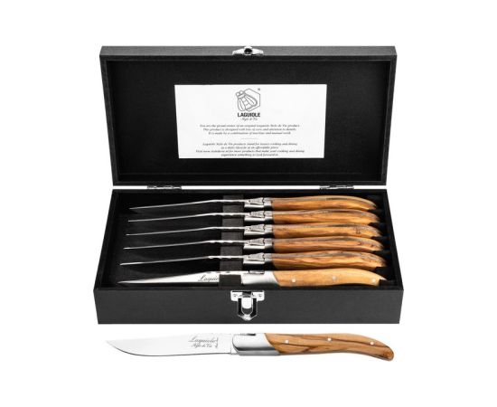 Steika nažu komplekts Forged Luxury Line Olivewood Naži