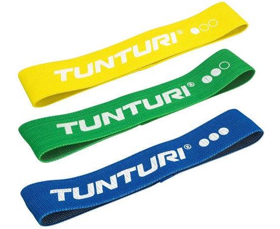 Набор текстильных эспандеров Tunturi, 3 шт. Резина сопротивления