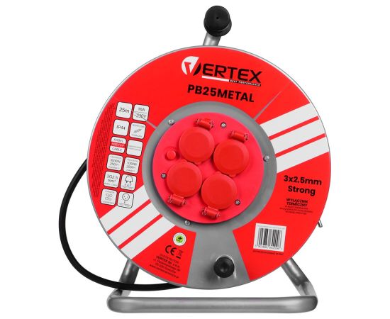 Extension cable VERTEX PB25METAL 3x2,5 mm Black Jaunumi -Dārzam