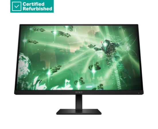 RENEW SILVER OMEN by HP 27q QHD Gaming Monitor - 27" 2560x1440 QHD 400-nit 165Hz AG, IPS HDR 400, 2x HDMI DisplayPort, height adjustable tilt pivot, 1 years   780H4E9R#ABB LED / LCD мониторы