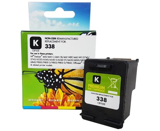 Static Control Compatible Hewlett-Packard 338 (C8765EE) Black, 450 p. Lāzerprinteru izejmateriāli