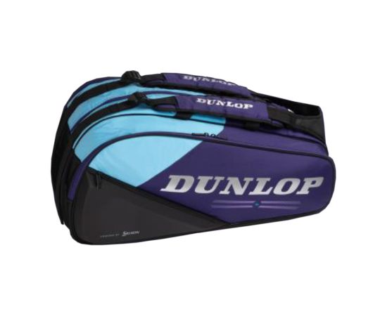 Tennis Bag DUNLOP FX-PERFORMANCE 12 violet/black/cyan  Teniss