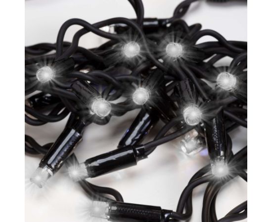 LED svētku gaismas aizkars ar 50 LED auksti baltā gaismā + flash Springos CL1240 Ziemassvētku lampiņas, LED virtenes