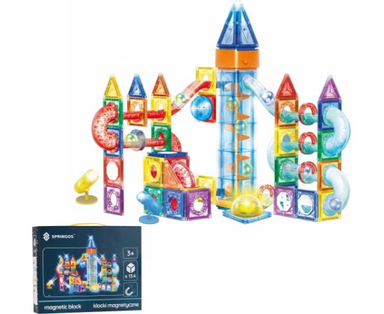 Magnētiskais konstruktoru komplekts 134 daļas Springos KG0062 Jaunumi, Bērnu preces
