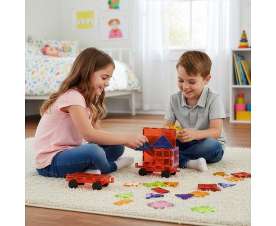 Magnētiskais konstruktors 120 daļas Springos KG0049 Jaunumi, Bērnu preces