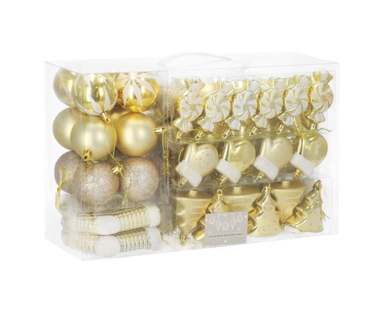 Ziemassvētku bumbiņu komplekts 77 gab. Springos CA1167  Eglīšu rotājumi