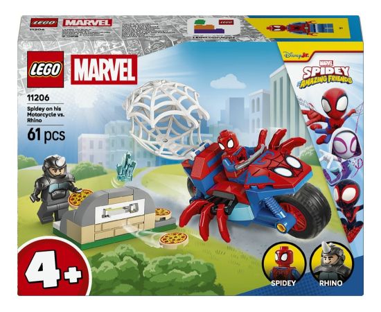 LEGO Marvel Spidey na motocyklu kontra Rhino (11206) Jaunumi, Bērnu preces