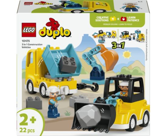 LEGO Duplo Maszyny budowlane 3w1 (10475) Jaunumi, Bērnu preces