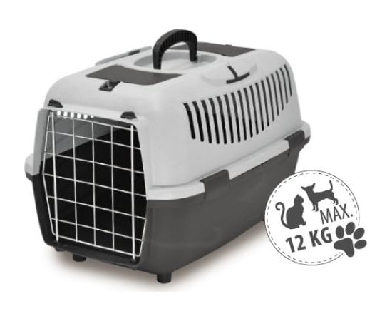 Zolux PETMAX Transporter NOMADE 3 METAL Szary 60x40x38 Suņu un kaķu transport somas
