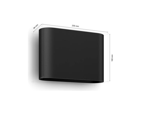 Philips Hue WCA Dymera Smart Wall Light Indoor and Outdoor 2000-6500 Hue White Colour Ambiance Griestu lampas - šķīvji